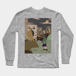 The girl who offers a cigarette to the monument Long Sleeve T-Shirt